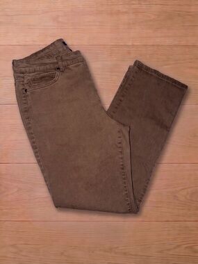 Bandolino Mandie Brown Stretch Straight Leg Pants Size‎ 14 Brown Five Pocket